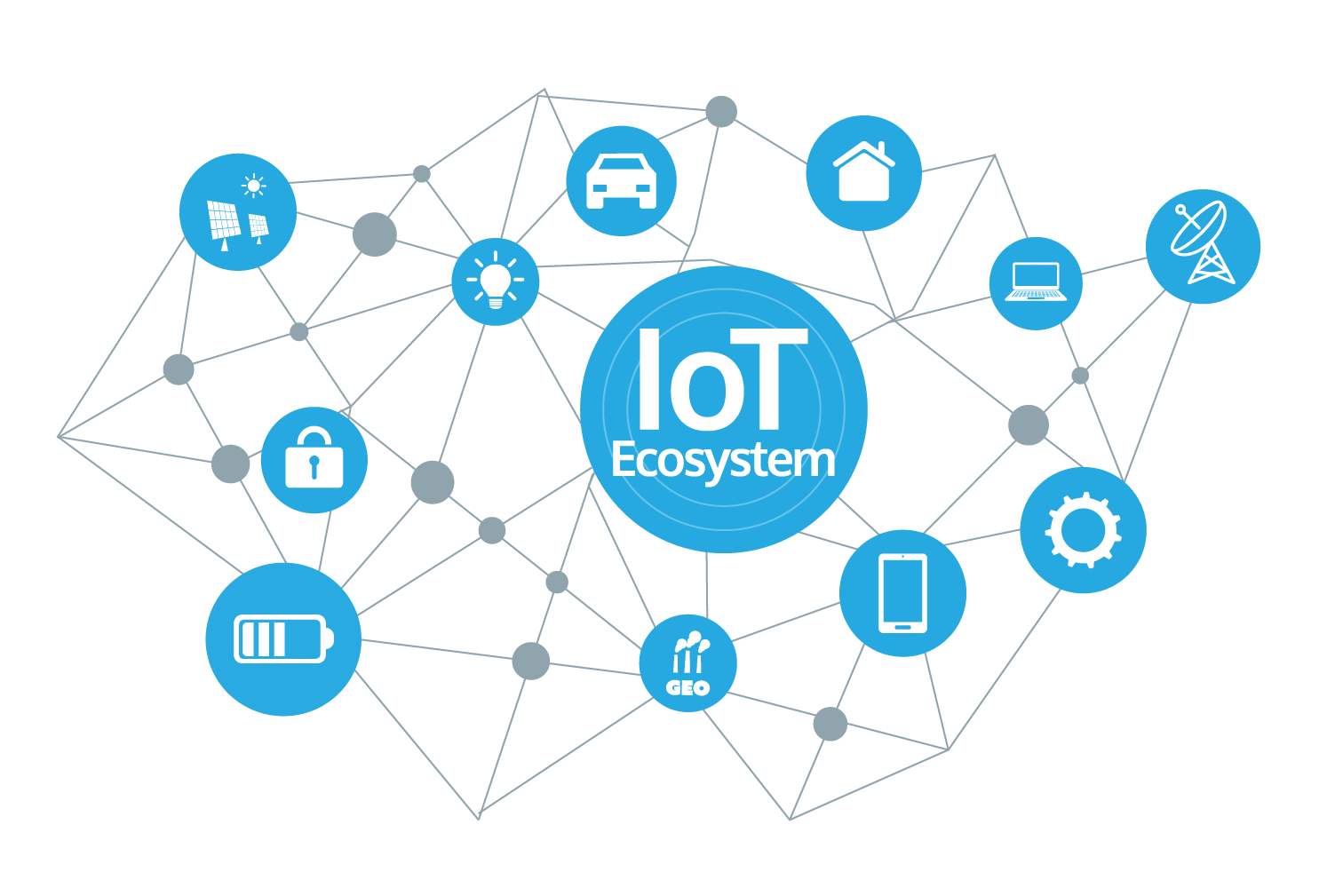 Modern industrial manufacturing environment with connected IoT sensors and monitoring equipment